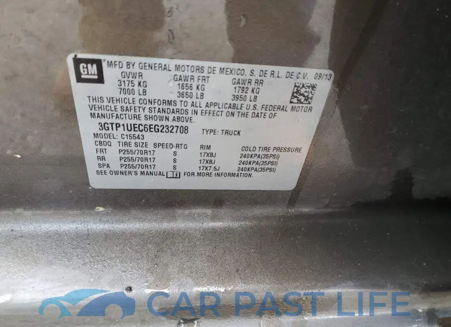 3GTP1UEC6EG232708# 12