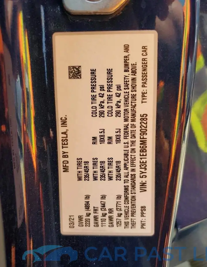 5YJ3E1EB6MF902285# 12