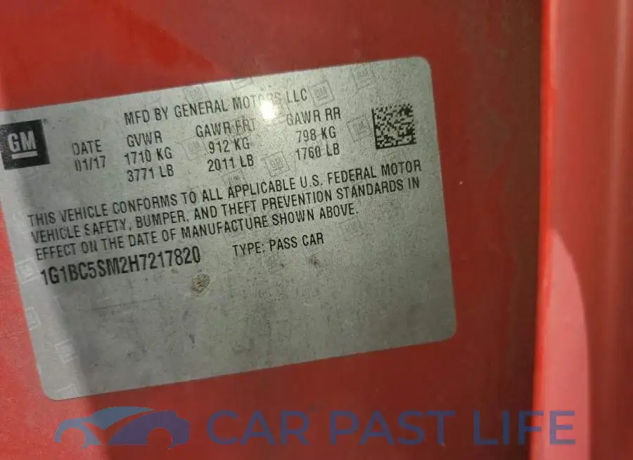 1G1BC5SM2H7217820# 12