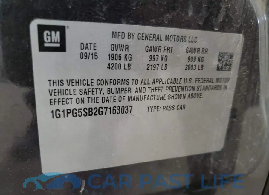 1G1PG5SB2G7163037# 12