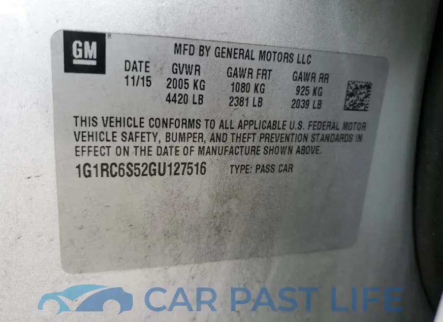 1G1RC6S52GU127516# 12