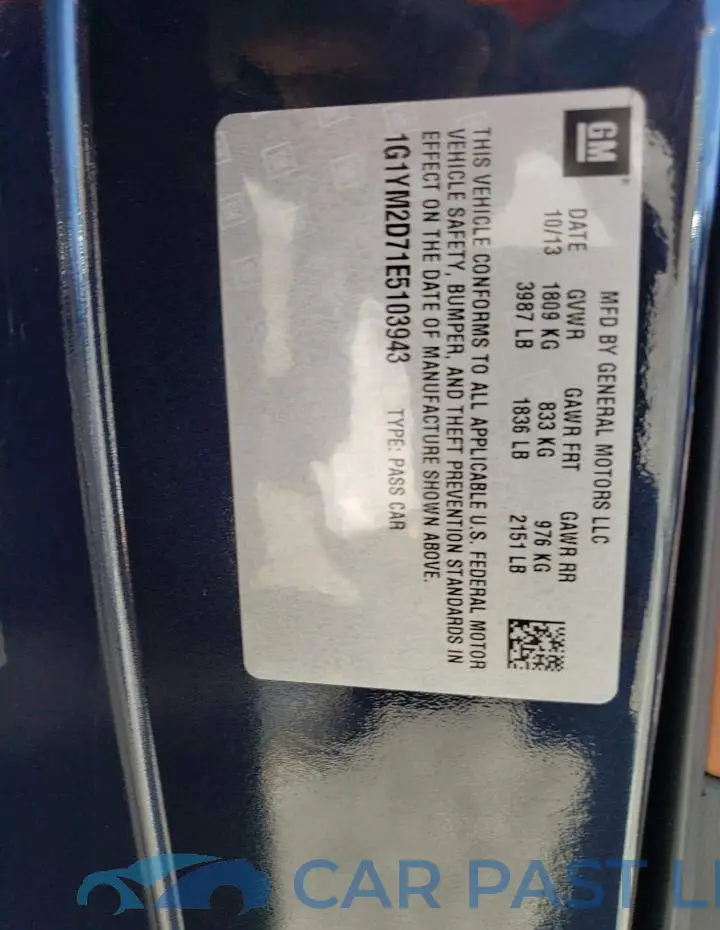 1G1YM2D71E5103943# 12