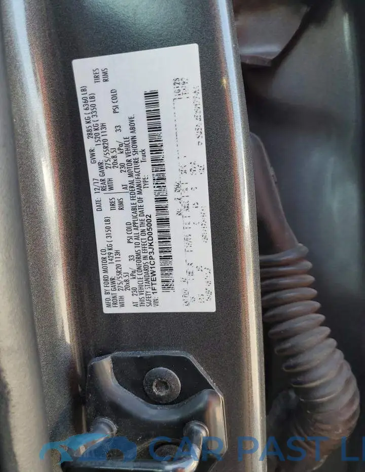 1FTEW1CP3JKD05002# 12