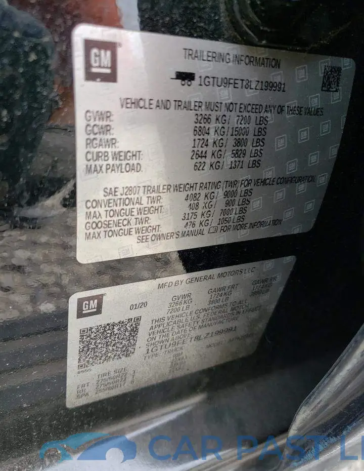 1GTU9FET8LZ199991# 12