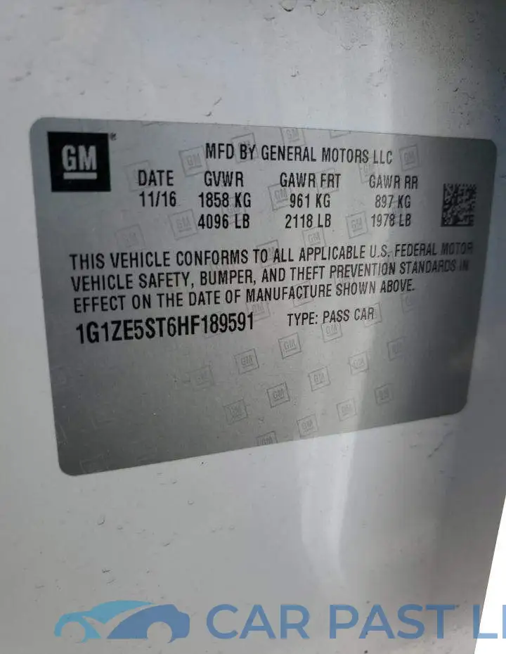 1G1ZE5ST6HF189591# 12