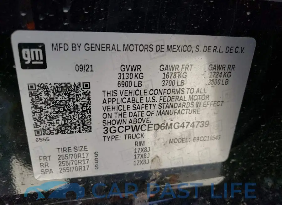3GCPWCED6MG474739# 13