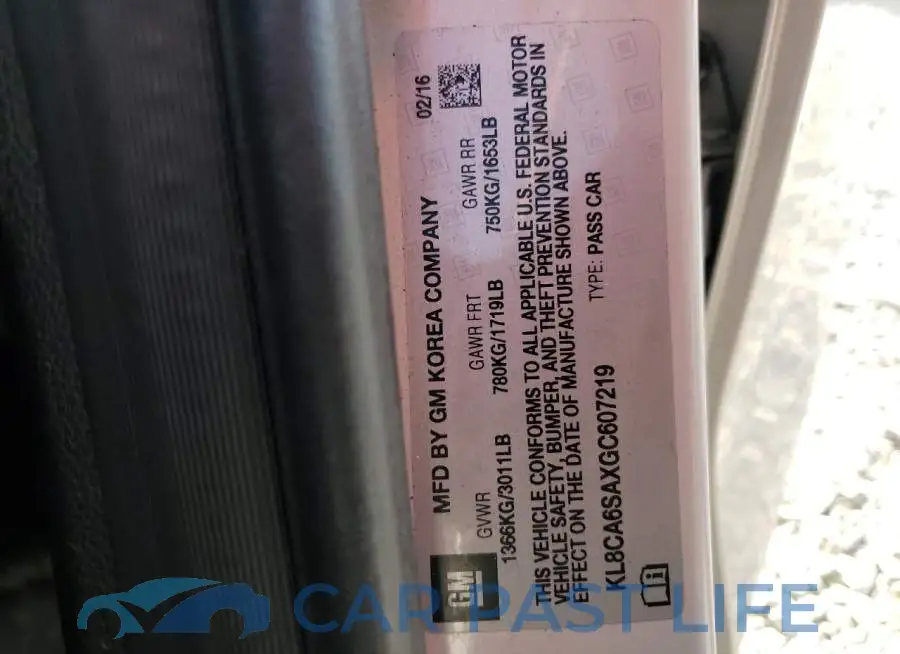 KL8CA6SAXGC607219# 12
