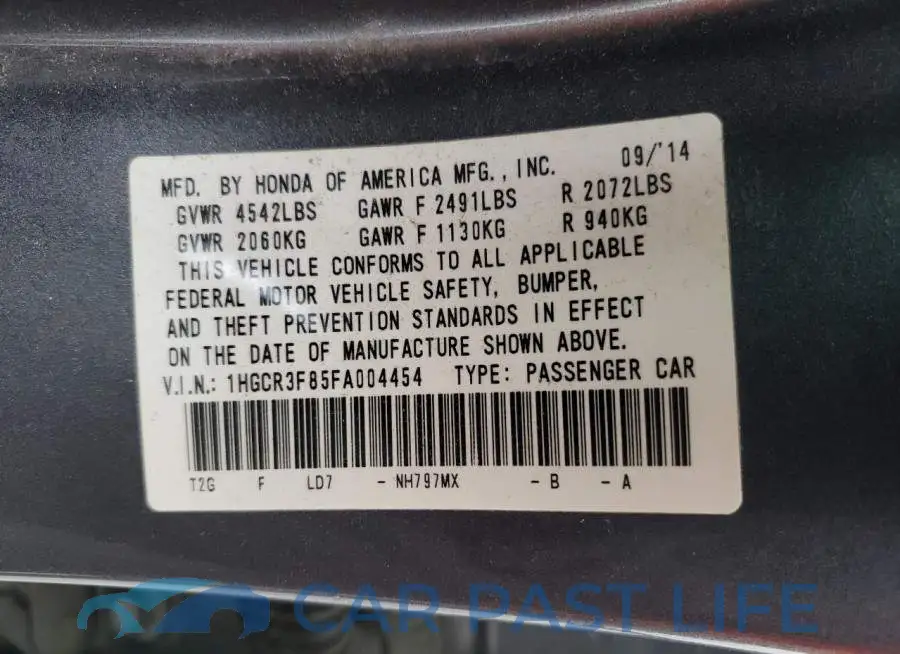 1HGCR3F85FA004454# 13