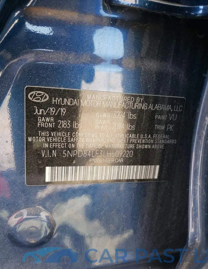 5NPD84LF3LH509220# 12