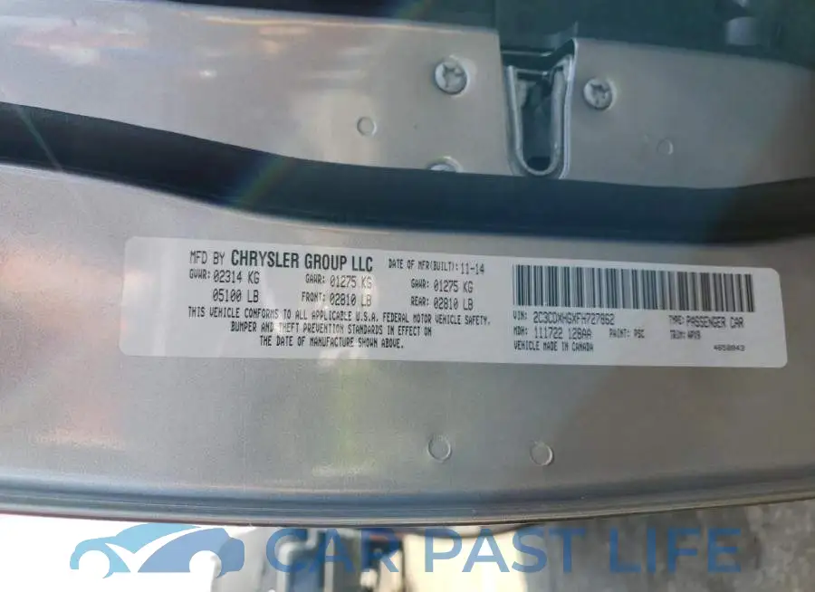 2C3CDXHGXFH727862# 12