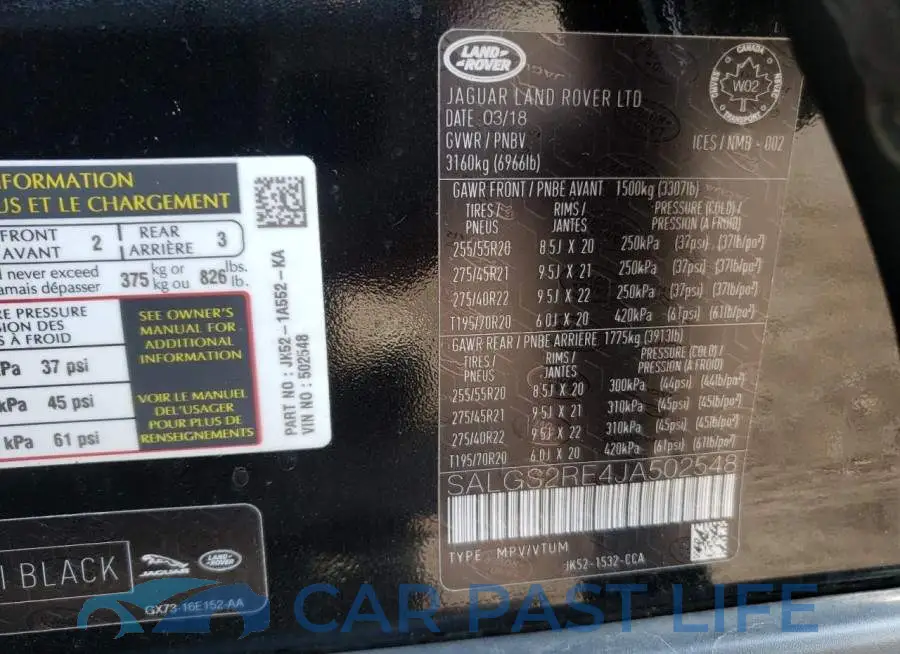 SALGS2RE4JA502548# 13