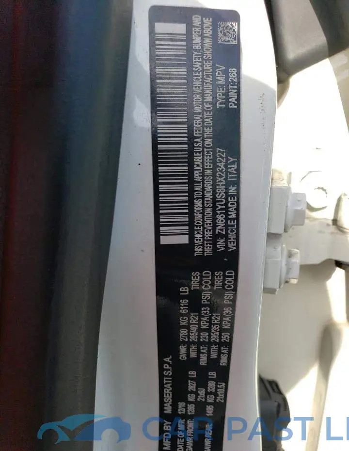 ZN661YUS8HX234227# 13