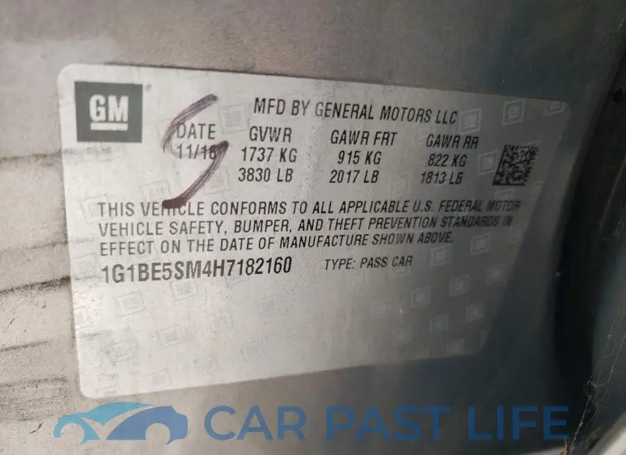1G1BE5SM4H7182160# 12
