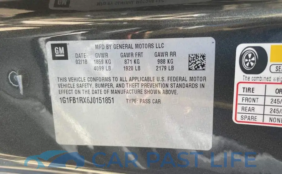 1G1FB1RX6J0151851# 10