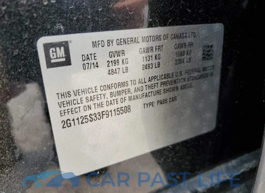 2G1125S33F9115508# 12
