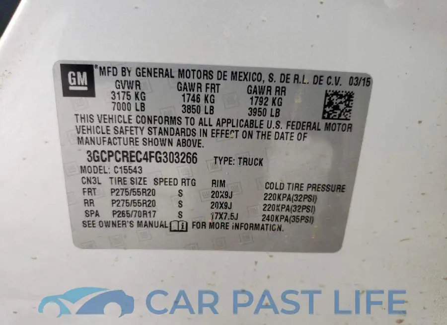 3GCPCREC4FG303266# 13