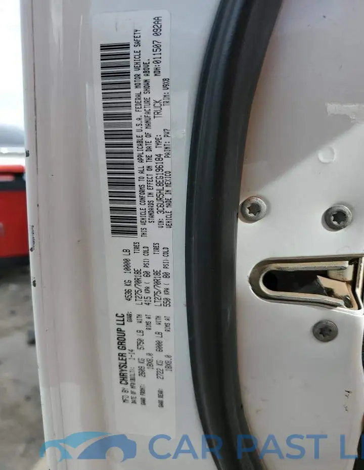 3C6UR5HL8EG196184# 12