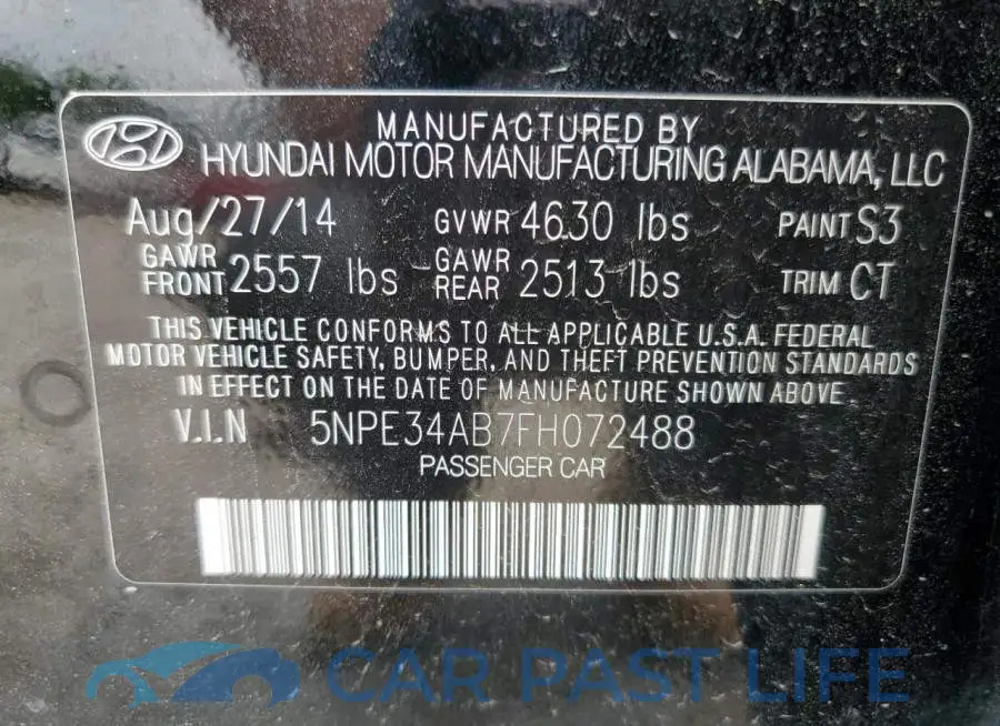 5NPE34AB7FH072488# 12
