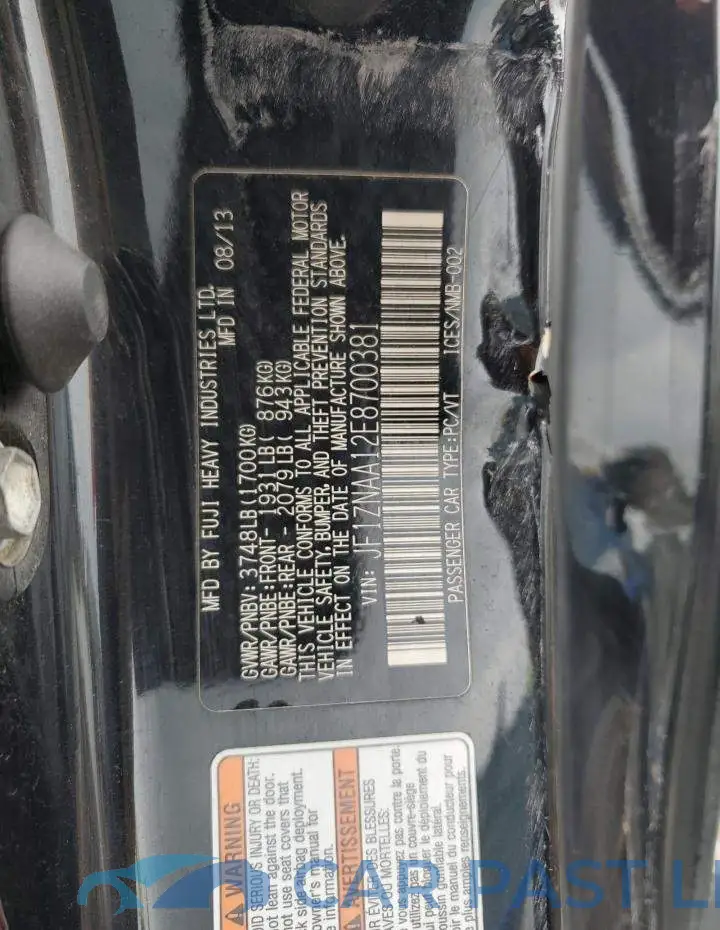 JF1ZNAA12E8700381# 13