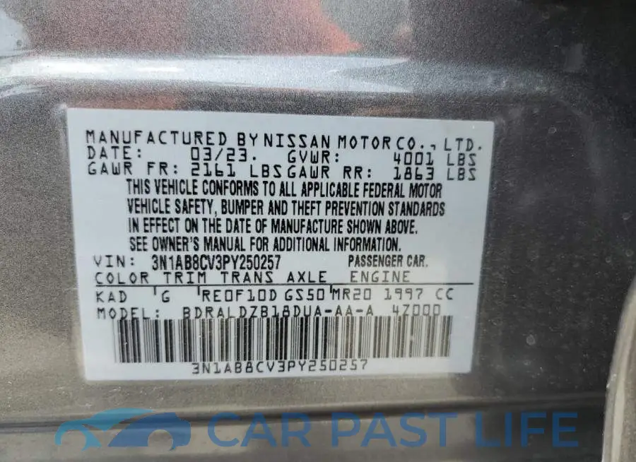 3N1AB8CV3PY250257# 13