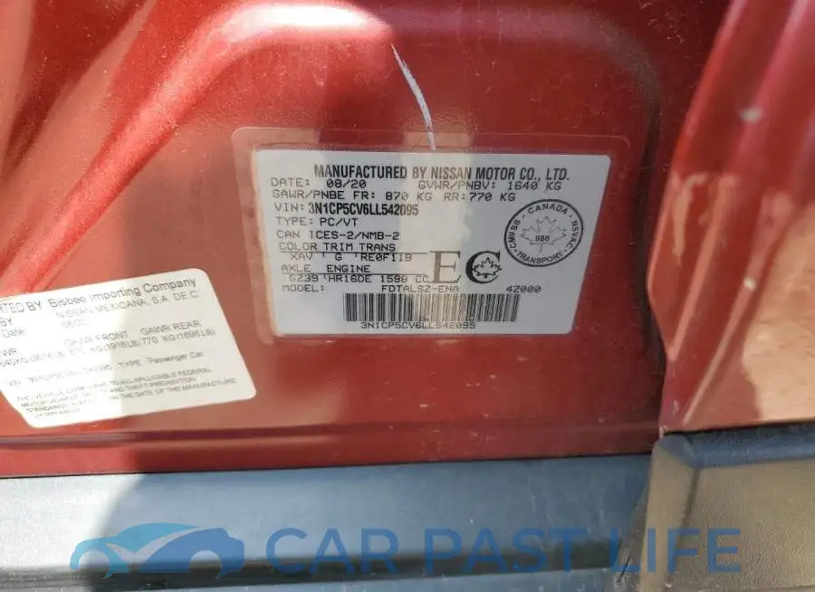 3N1CP5CV6LL542095# 12