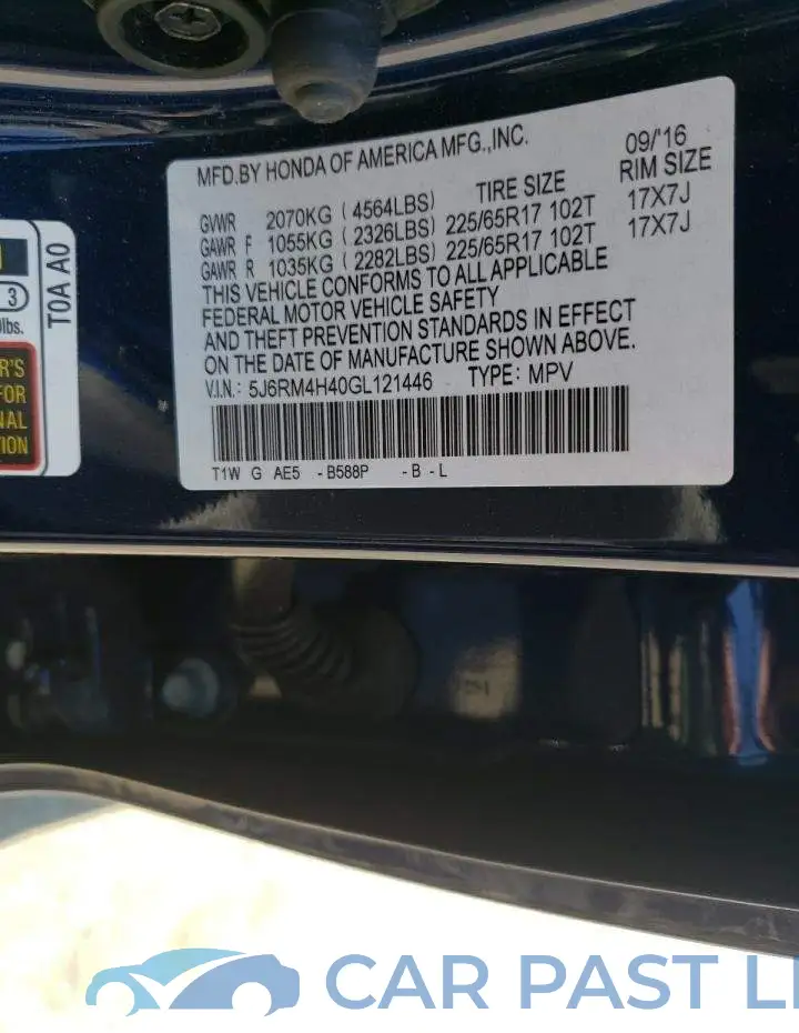 5J6RM4H40GL121446# 12