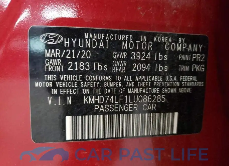 KMHD74LF1LU086285# 12