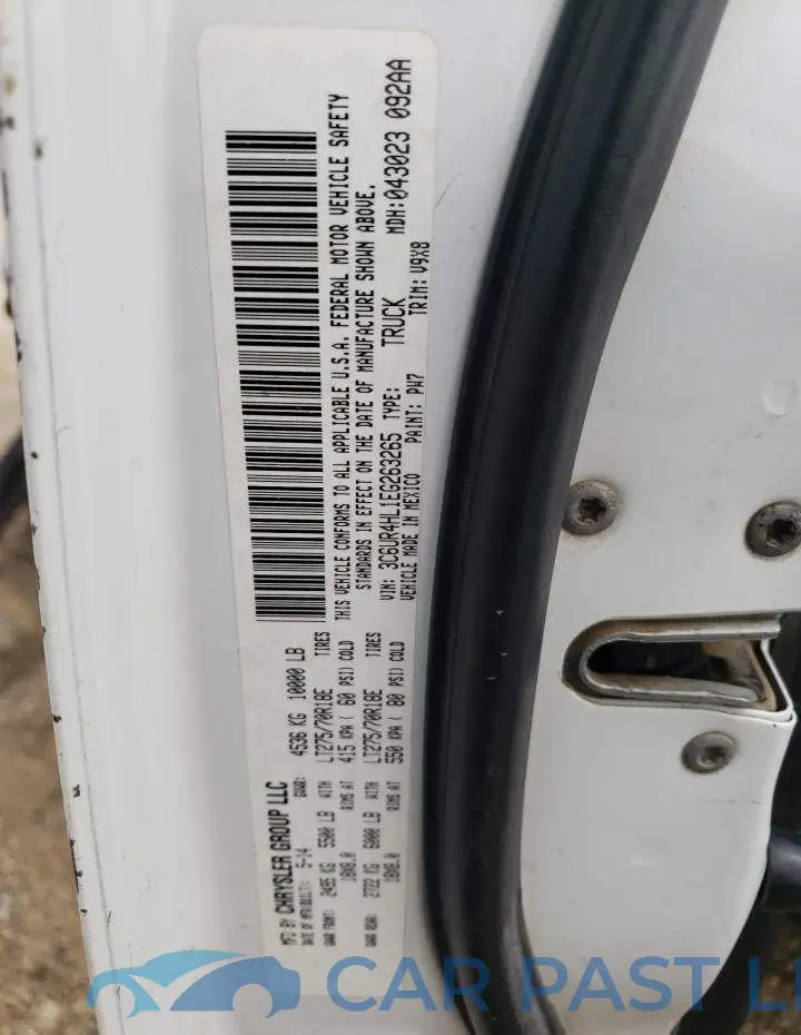 3C6UR4HL1EG263265# 12