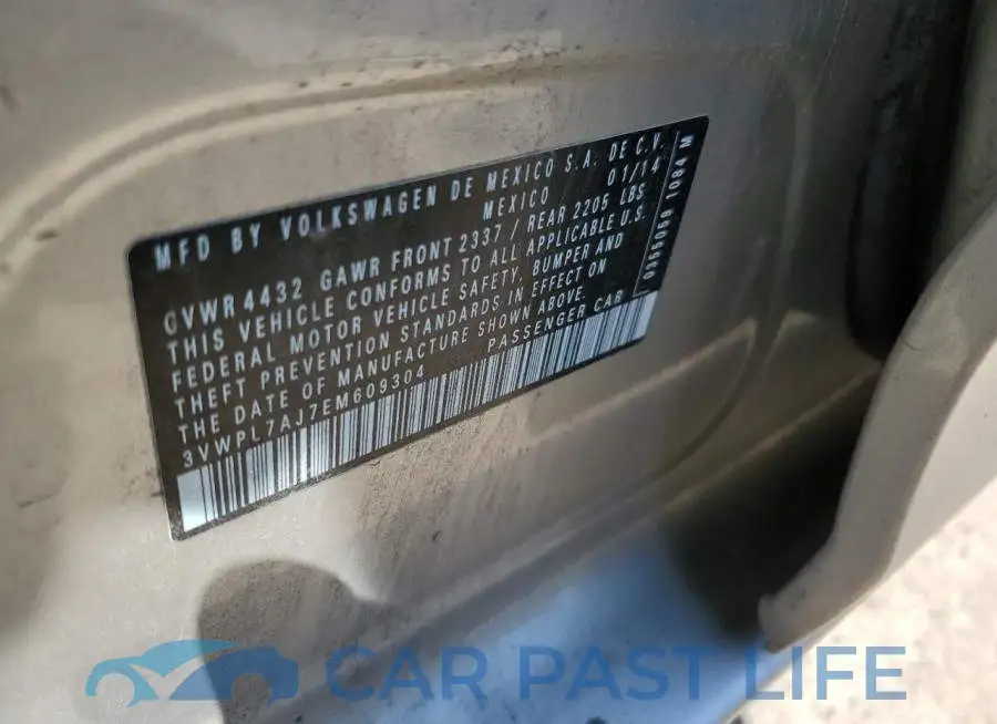 3VWPL7AJ7EM609304# 12