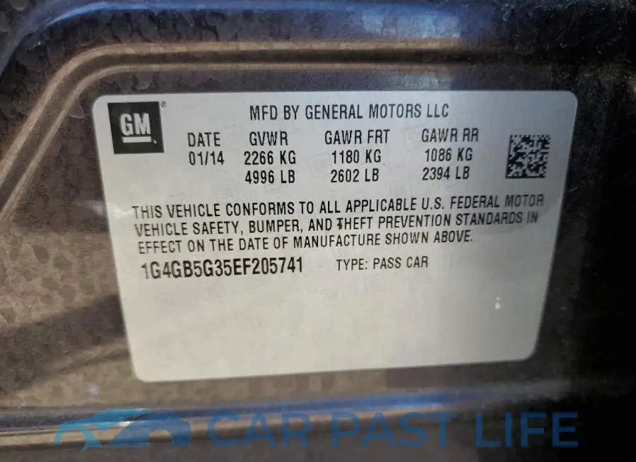 1G4GB5G35EF205741# 12