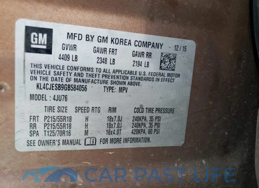 KL4CJESB9GB584056# 13