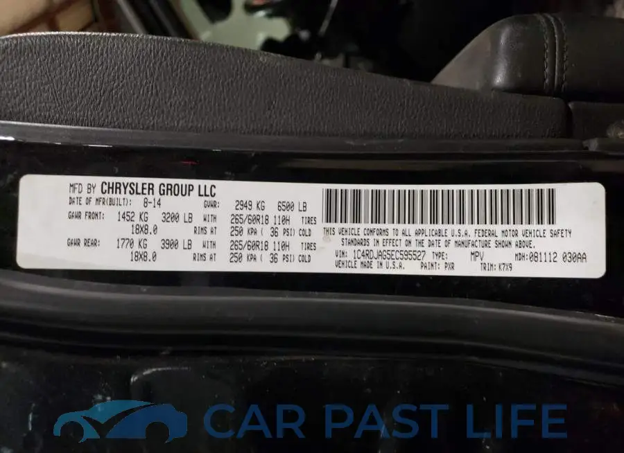 1C4RDJAG5EC595527# 12