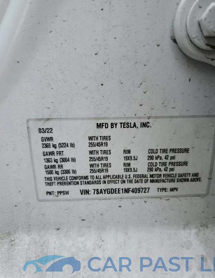 7SAYGDEE1NF409727# 14