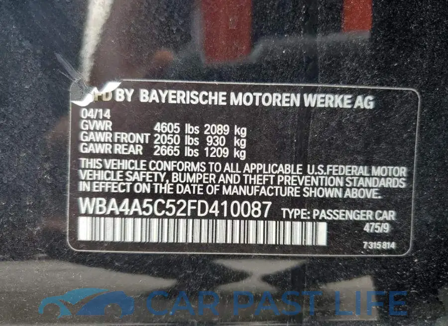 WBA4A5C52FD410087# 12