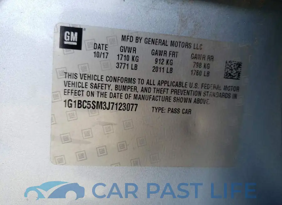 1G1BC5SM3J7123077# 12