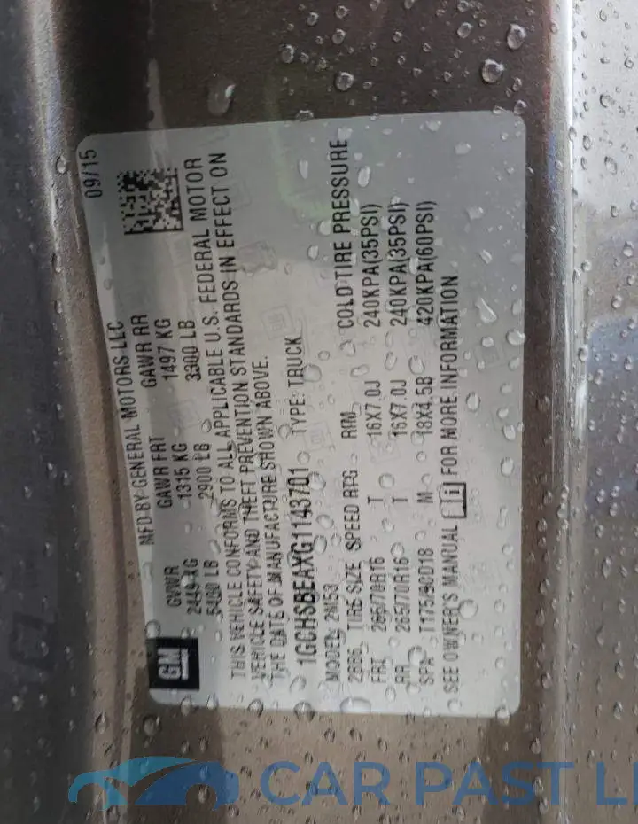 1GCHSBEAXG1143701# 13