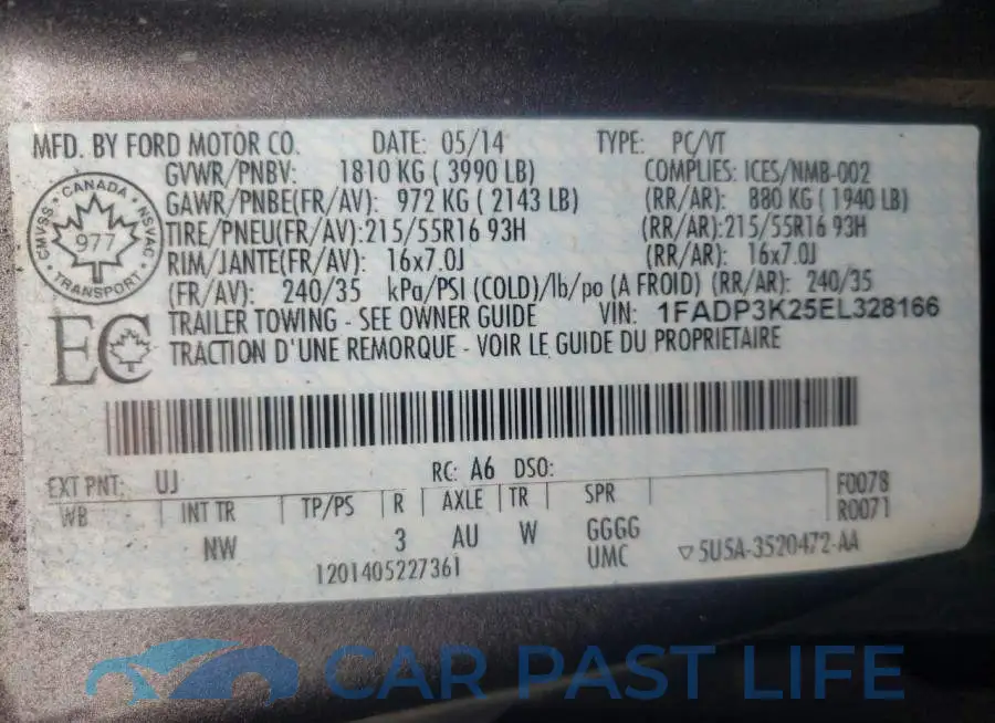 1FADP3K25EL328166# 12