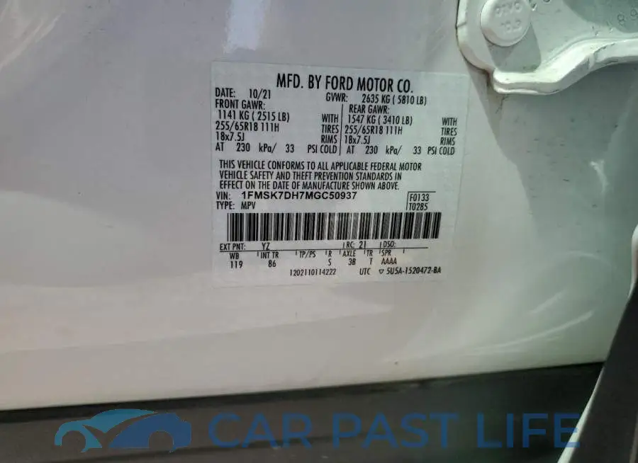 1FMSK7DH7MGC50937# 13