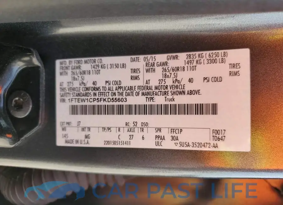 1FTEW1CP5FKD55603# 13