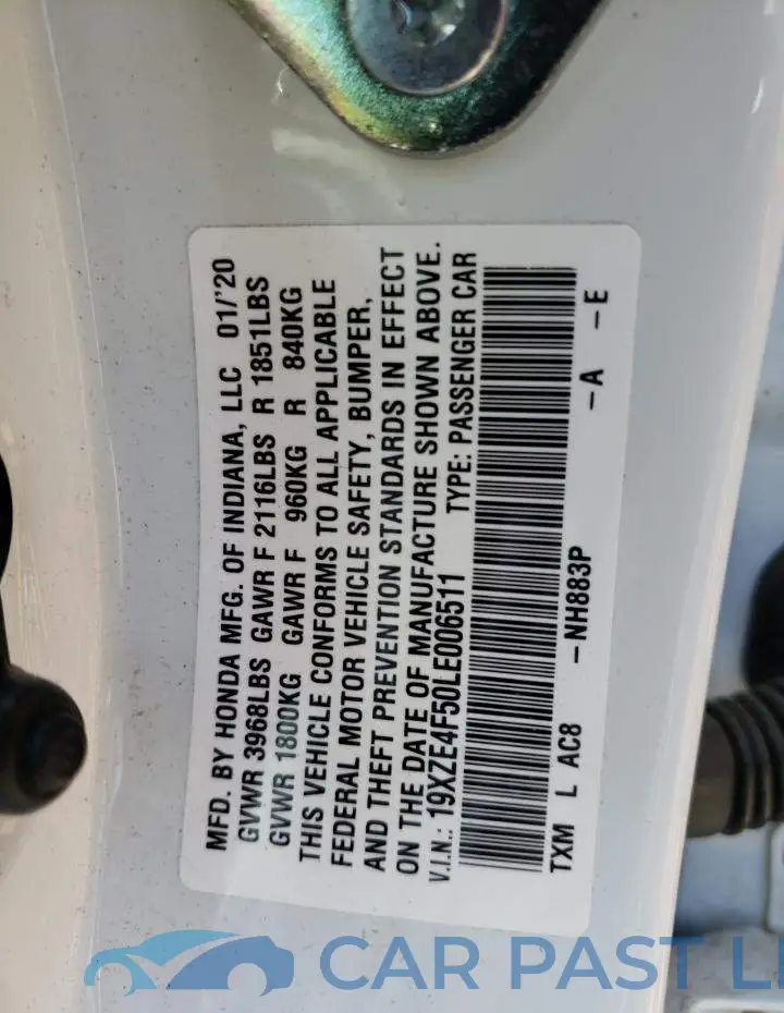 19XZE4F50LE006511# 13