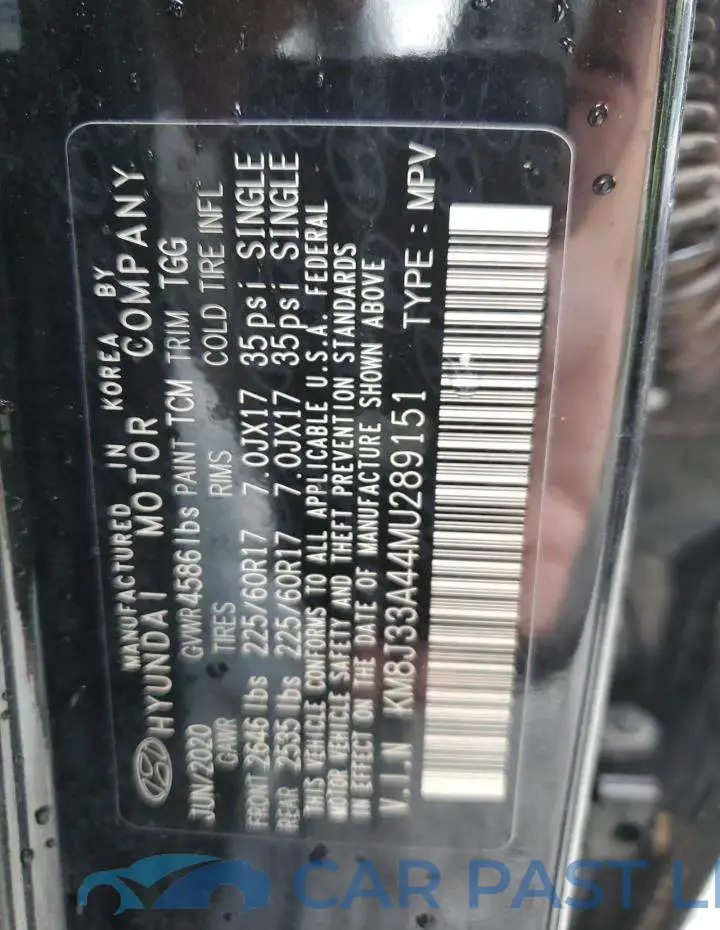 KM8J33A44MU289151# 12