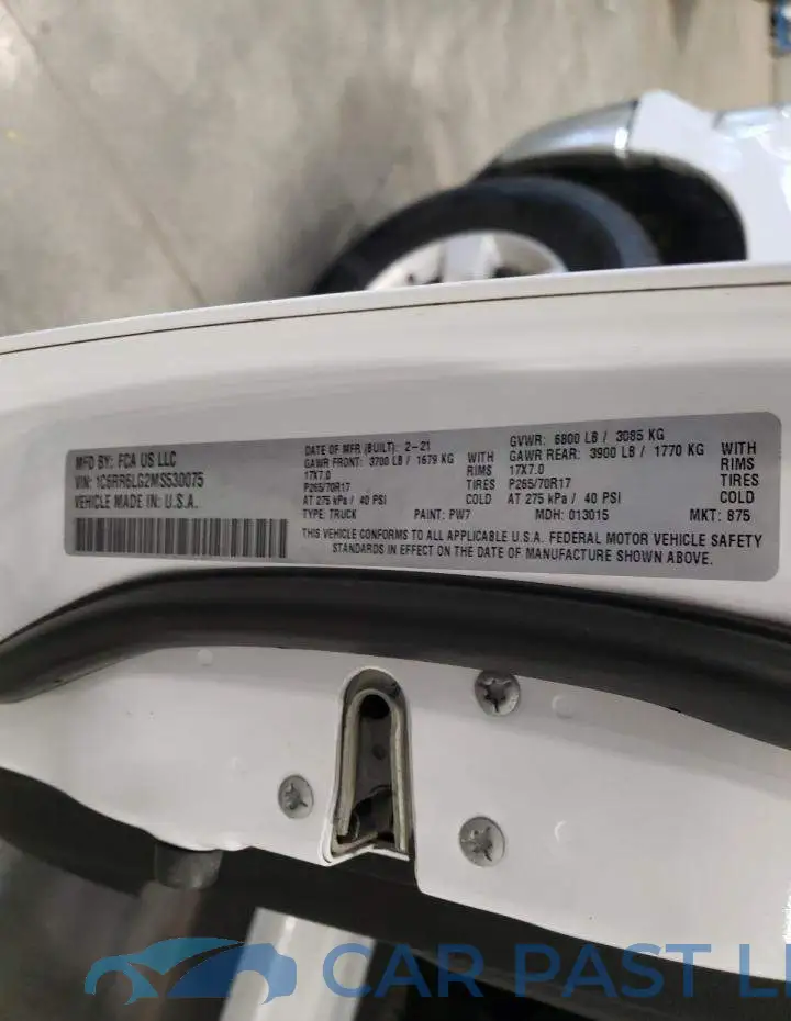 1C6RR6LG2MS530075# 12