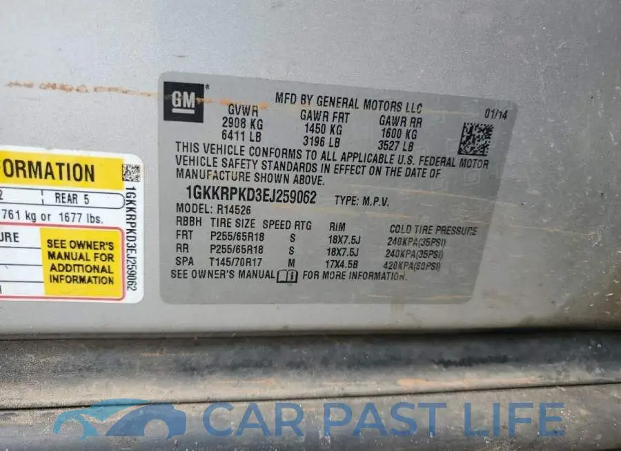 1GKKRPKD3EJ259062# 12