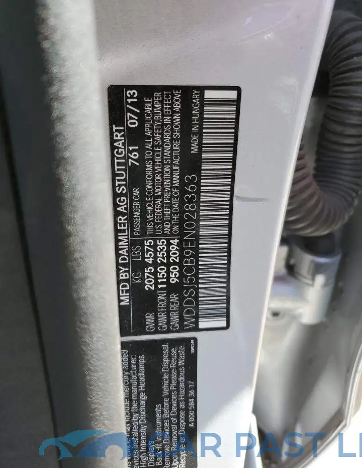 WDDSJ5CB9EN028363# 12