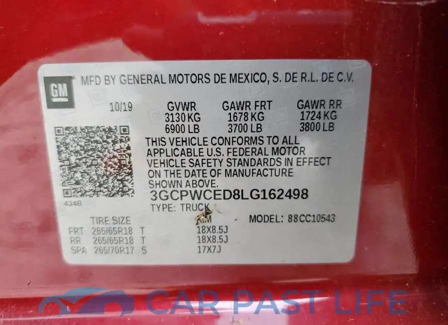 3GCPWCED8LG162498# 13
