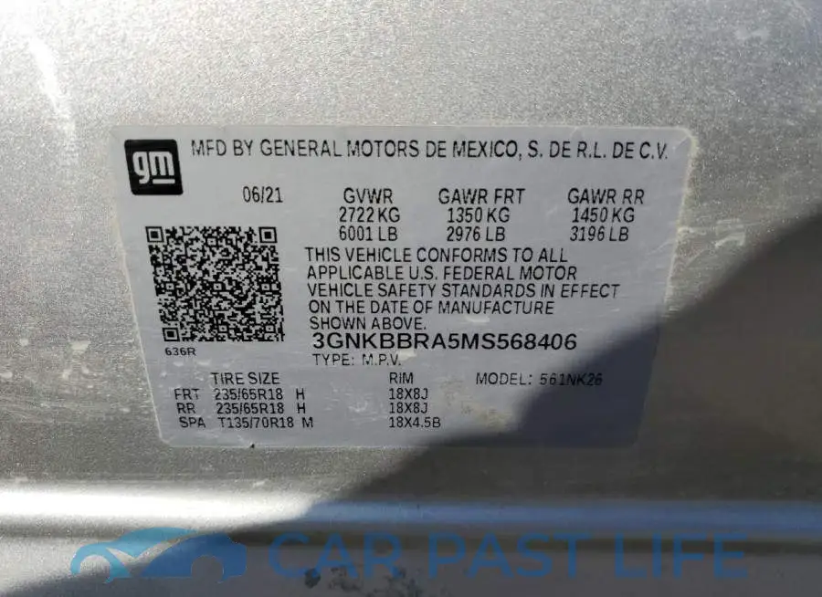 3GNKBBRA5MS568406# 13