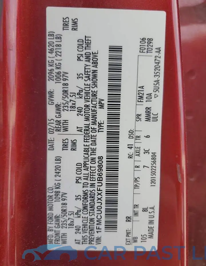 1FMCU0JXXFUB69808# 13