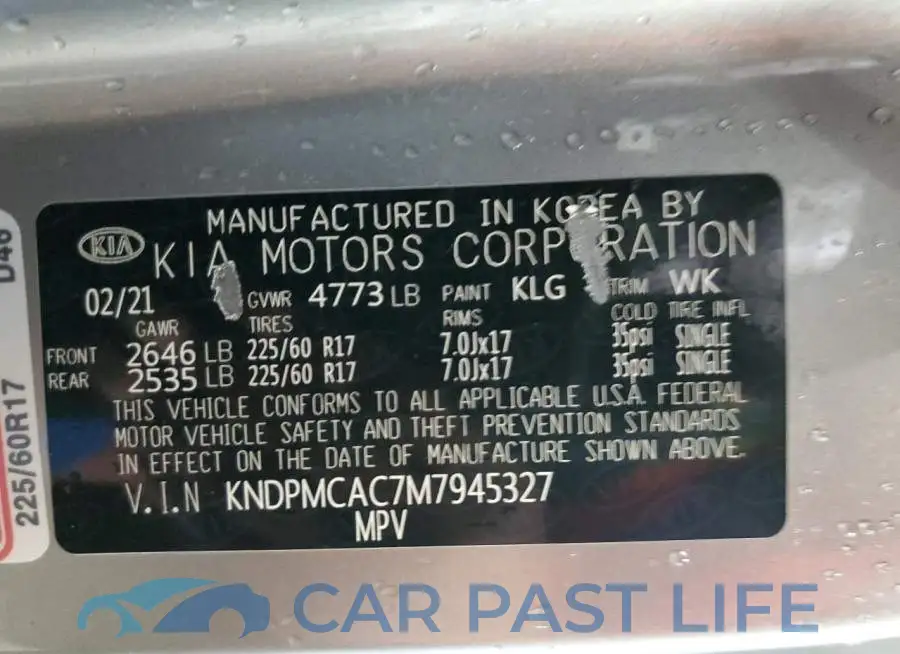 KNDPMCAC7M7945327# 13