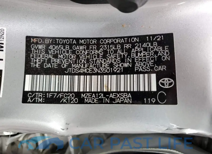 JTDS4MCE3N3501921# 12