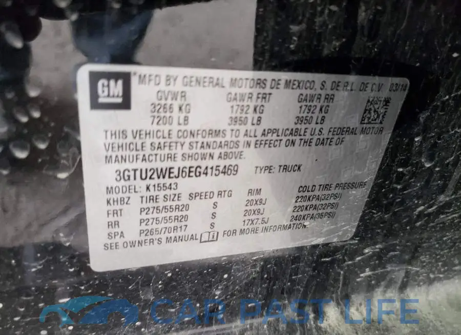 3GTU2WEJ6EG415469# 12